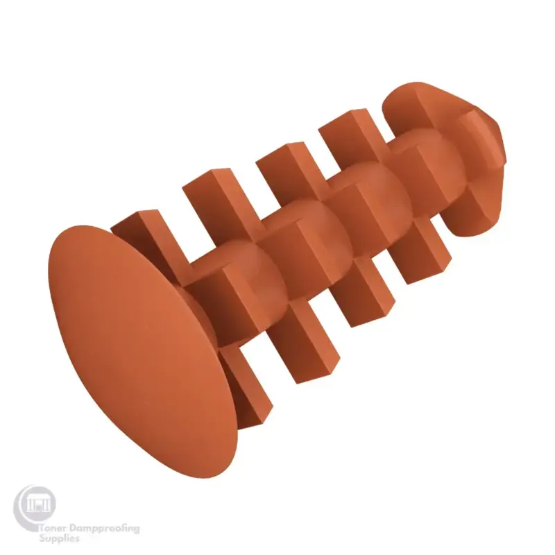 No Hydro 12mm Terracotta DPC Injection Plugs - NH-T-DPC (Bottom View)