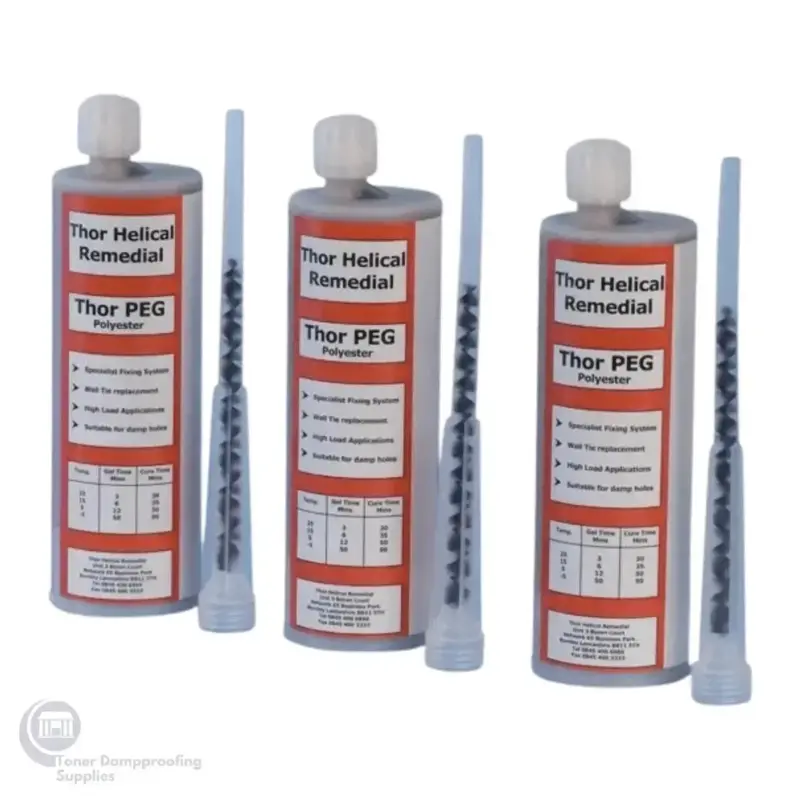 Thor Helical Remedial Polyester Resin PE380 1 2 &ndash; Toner Dampproofing Supplies Ltd (Ireland)