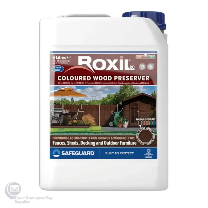 Roxil Coloured Wood Preserver – Burnt Umber – RXL-CWP-BU Roxil Coloured Wood Preserver Burnt Umber RXL CWP BU 2 – Toner Dampproofing Supplies Ltd (Ireland)