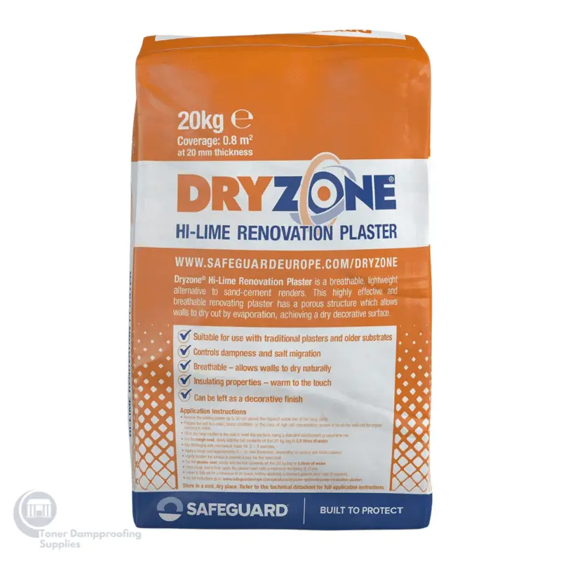 Dryzone Hi Lime Renovation Plaster 20KG DZ HLRP 20